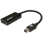 ACCELL UltraAV, MiniDP till HDMI-adapter, 3D, 4K, 0,2m