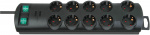 Brennenstuhl 2x5 way extension socket, Black