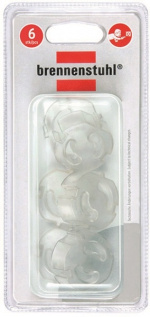 Brennenstuhl barnskydd för grenuttag, 6-pack, transparent, plast