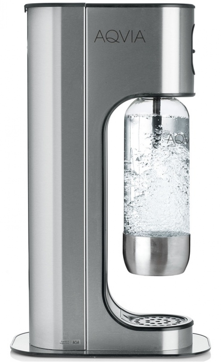 AGA Aqvia Exclusive Steel Black inkl. 4 flaskor + kolsyrepatron