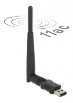 DeLOCK trådlöst nätverkskort, extern antenn, 802.11ac, USB 2.0 DeLOCK trådlöst nätverkskort, extern antenn, 802.11ac, USB 2.0