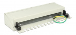DeLOCK patchpanel, 12 portar, för keystone kontaktdon, skärmad, grå