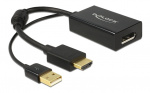 DeLOCK HDMI till Displayport adapter, 4K, HDMI ha, DP hona