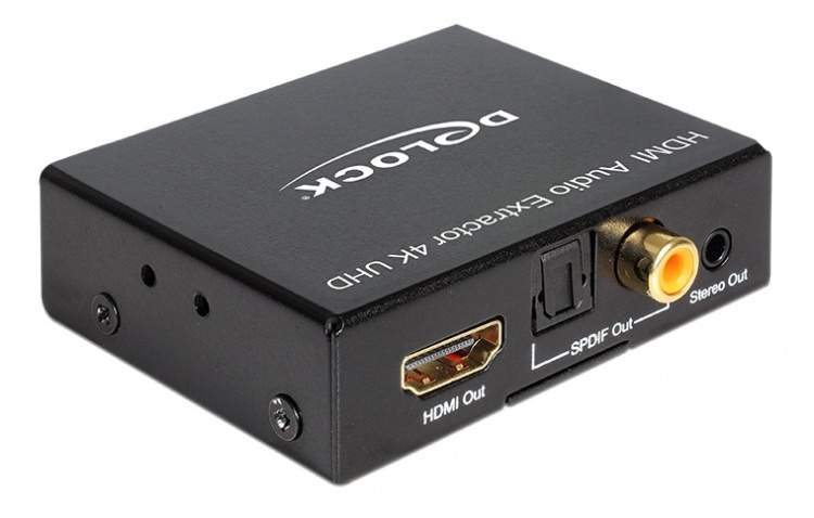 DeLOCK HDMI Stereo/5.1 ljud omvandlare, UltraHD, stereo, S/PDIF