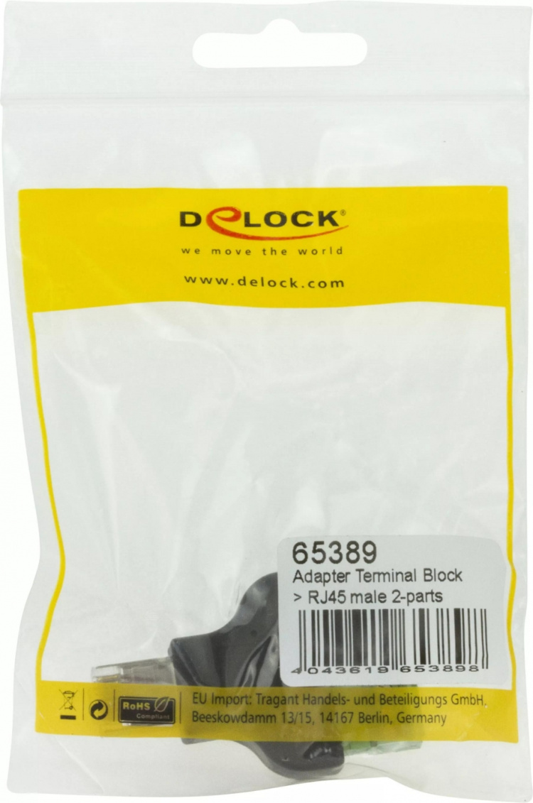 DeLOCK terminalblocksadapter, RJ45 hane, 8-pin
