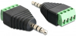 DeLOCK adapter, 3,5mm stereo ha till 4-pin terminalblock