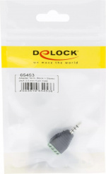DeLOCK adapter, 3,5mm stereo ha till 4-pin terminalblock