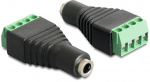 DeLOCK adapter, 3,5mm stereo ho till 4-pin terminalblock