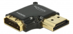 DeLOCK HDMI-adapter, 19-pin ho-ha, vinklad 90° höger, svart