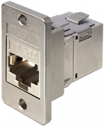 DeLOCK Keystone modulhållare för montering i kabinett, metall, silve