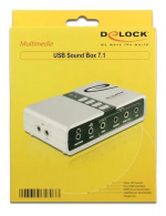 DeLOCK USB 2.0 ljudkort, 7.1, 3,5mm, S/PDIF, ADC/DAC