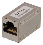 DELTACO skarvdon CAT6a, FTP (skärmad), hona-hona, silver