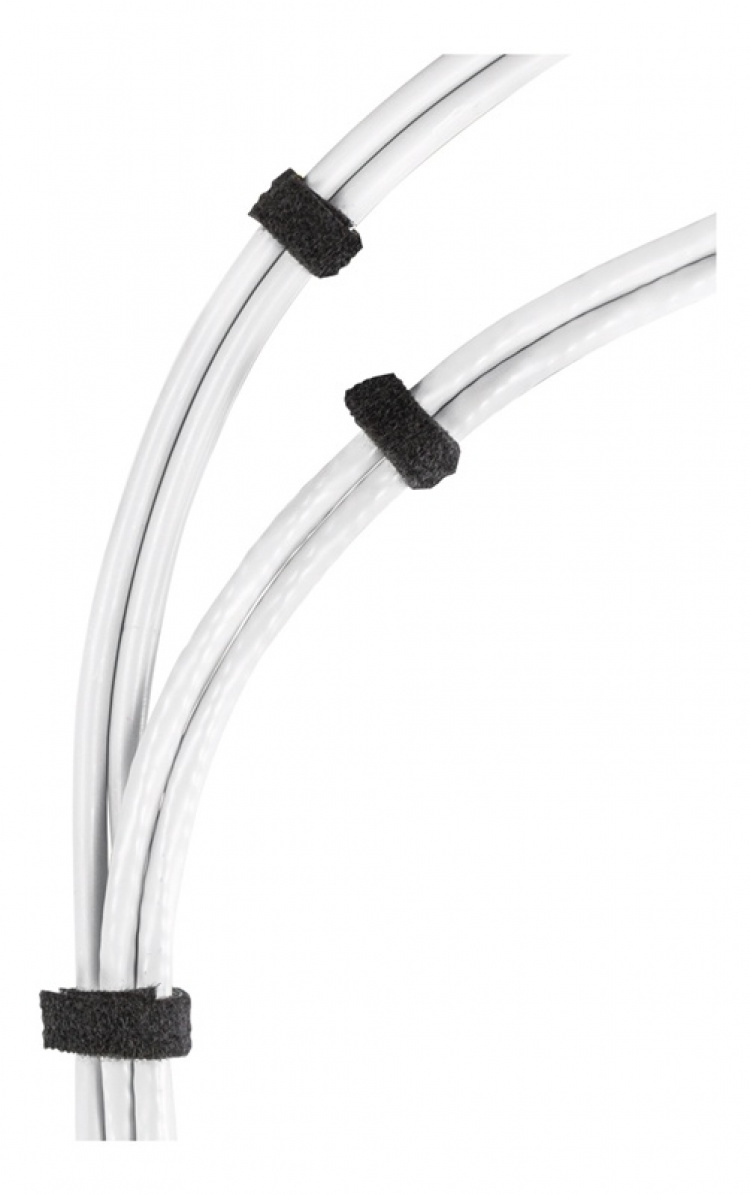 DELTACO kardborrband på rulle, bredd 10mm, 15m, svart