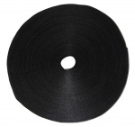 DELTACO kardborrband på rulle, bredd 10mm, 25m, svart