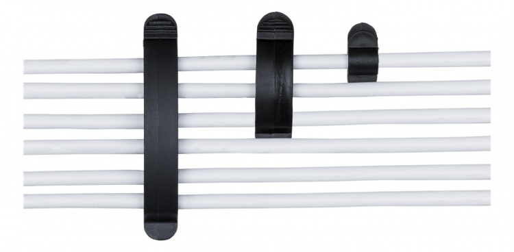DELTACO självhäftande kabelklämmor, 1/3/6 platser, 10-pack, svart DELTACO självhäftande kabelklämmor, 1/3/6 platser, 10-pack, svart