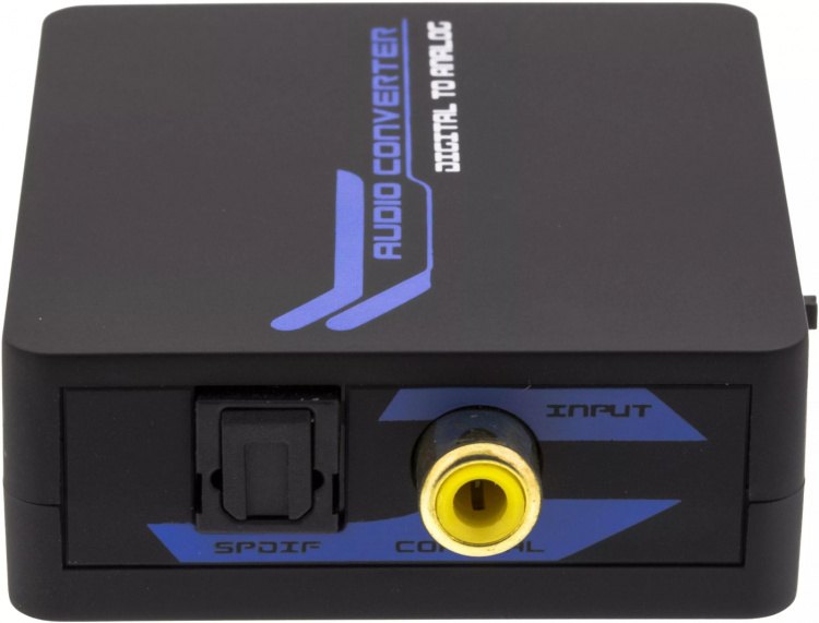 DELTACO ljudomvandlare från digital till analog med 3,5mm, svart