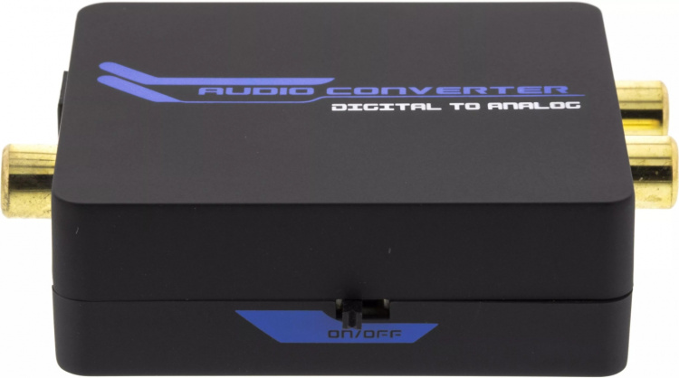 DELTACO ljudomvandlare från digital till analog med 3,5mm, svart