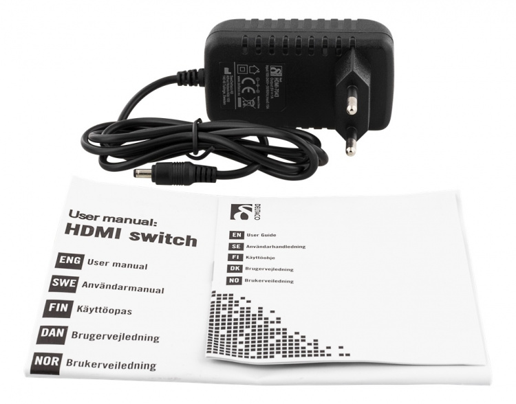 DELTACO HDMI-Switch, 3 ingångar till 1 utgång, 4K i 60Hz, 7.1 , svart DELTACO HDMI-Switch, 3 ingångar till 1 utgång, 4K i 60Hz, 7.1 , svart