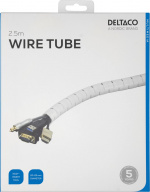DELTACO Kabelslukare i nylon, 25mm diameter, verktyg ingår, 2,5m, vit DELTACO Kabelslukare i nylon, 25mm diameter, verktyg ingår, 2,5m, vit