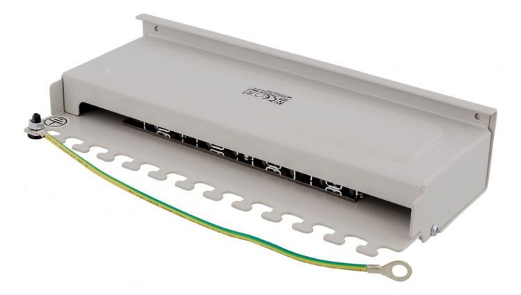DELTACO Patchpanel, 8xRJ45, Cat6a, väggmonterbar, 10Gbps, grå DELTACO Patchpanel, 8xRJ45, Cat6a, väggmonterbar, 10Gbps, grå