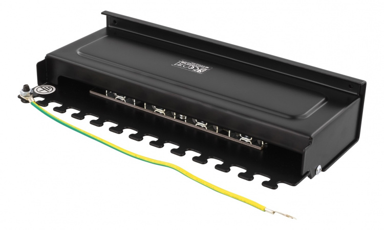 DELTACO Patchpanel, 8xRJ45, Cat6a, väggmonterbar, 10Gbps, svart DELTACO Patchpanel, 8xRJ45, Cat6a, väggmonterbar, 10Gbps, svart