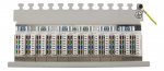 DELTACO Patchpanel, 12xRJ45, Cat6a, väggmonterbar, 10Gbps, grå