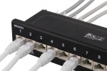 DELTACO Patchpanel, 12xRJ45, Cat6a, väggmonterbar, 10Gbps, svart DELTACO Patchpanel, 12xRJ45, Cat6a, väggmonterbar, 10Gbps, svart