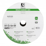 DELTACO S/FTP Cat6a installationskabel, för utomhusbruk, 305m, svart