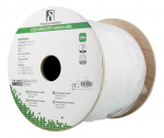 DELTACO U/FTP Cat6a installationskabel, 100m trumma, 500MHz, LSZH, vit