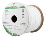 DELTACO U/UTP Cat6a installationskabel, 100m trumma, 500MHz, LSZH, vit