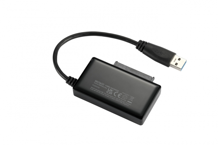 DELTACO USB 3.0 till SATA 6Gb/s adapter, för 2,5