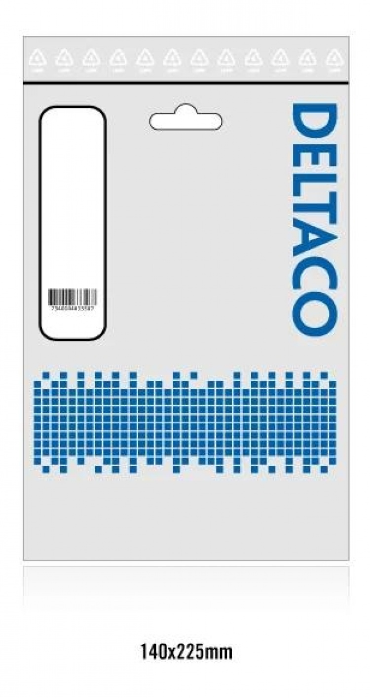 DELTACO USB 2.0 kabel, Typ C - Typ A ha, 2m, vit