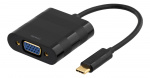 DELTACO USB 3.1 till VGA adapter, Typ C - VGA, 1080p, svar DELTACO USB 3.1 till VGA adapter, Typ C - VGA, 1080p, svar