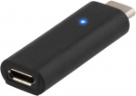 DELTACO USB 2.0 adapter, Typ C - Typ Micro B hona, svart
