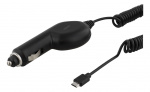 DELTACO billaddare med Micro USB, 1A, 12-24V, 1m spiralkabel, svart DELTACO billaddare med Micro USB, 1A, 12-24V, 1m spiralkabel, svart