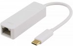 DELTACO USB 3.1 nätverksadapter, Gigabit, 1xRJ45, USB Typ C, vit DELTACO USB 3.1 nätverksadapter, Gigabit, 1xRJ45, USB Typ C, vit