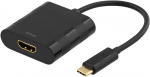 DELTACO USB 3.1 till HDMI adapter, USB typ C hane - HDMI hona, svart DELTACO USB 3.1 till HDMI adapter, USB typ C hane - HDMI hona, svart