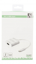 DELTACO USB 3.1 till HDMI adapter, Typ C ha - HDMI ho, 4K, UHD, vit DELTACO USB 3.1 till HDMI adapter, Typ C ha - HDMI ho, 4K, UHD, vit