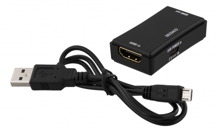 HDMI-förlängare, Ultra HD30/60Hz, 25m, HDCP 2.2, svart HDMI-förlängare, Ultra HD30/60Hz, 25m, HDCP 2.2, svart