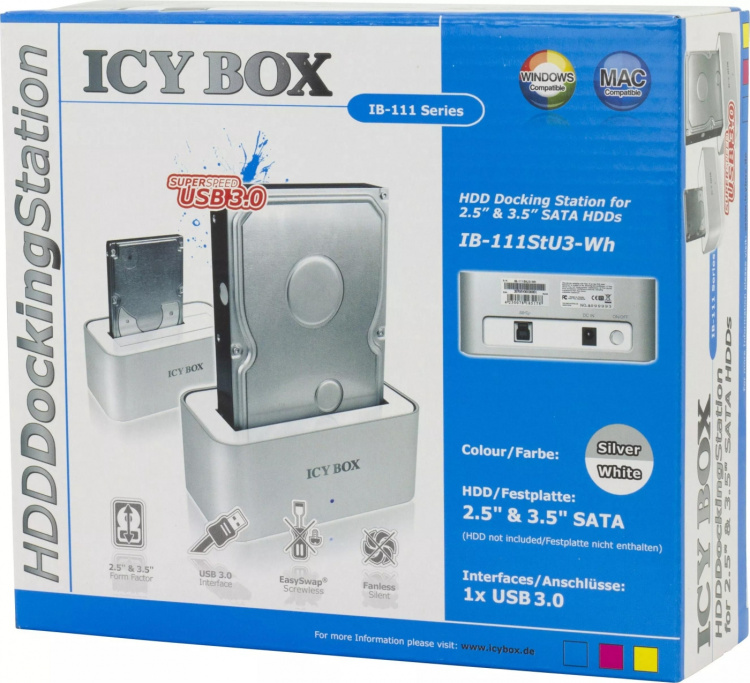 ICY BOX, USB3 direkt dockning för 2,5 ICY BOX, USB3 direkt dockning för 2,5