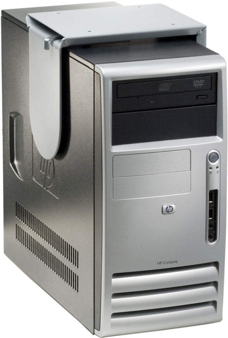 Plain, datorhållare för montering under bord, silver