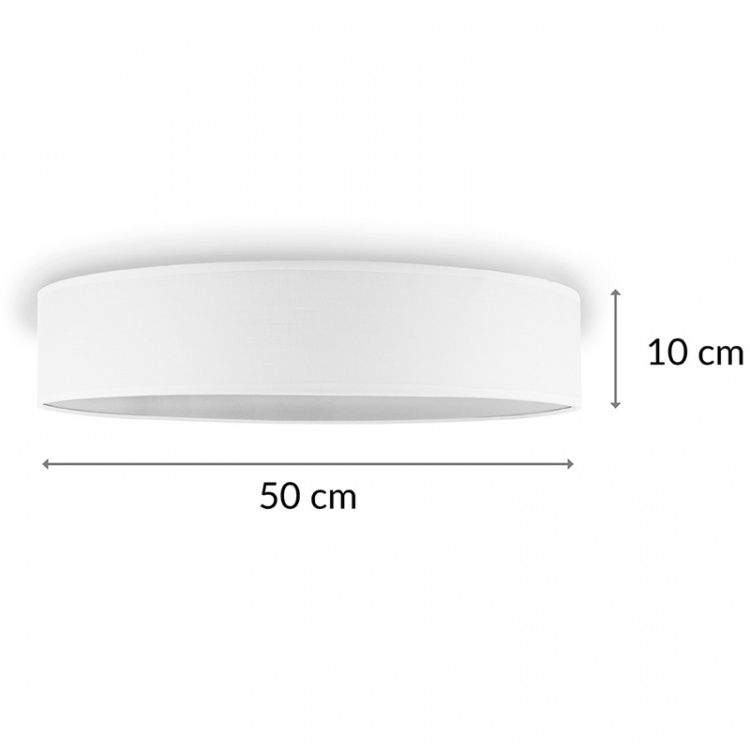 Smartwares Taklampa Textil Ø50cm Vit