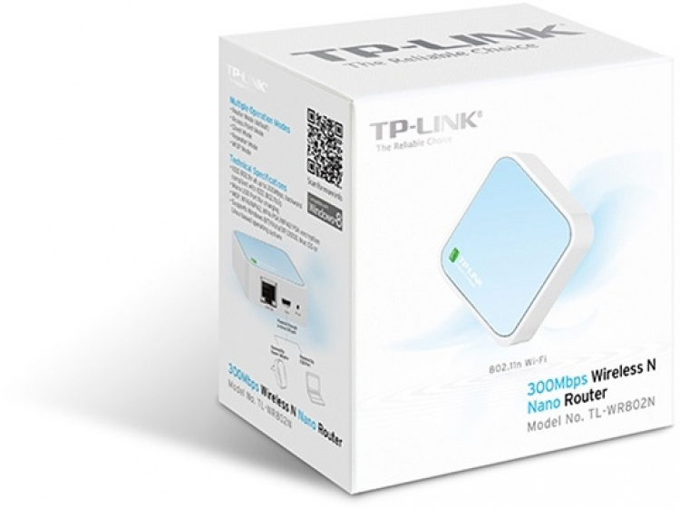 TP-LINK TL-WR802N, trådlös nano N-router