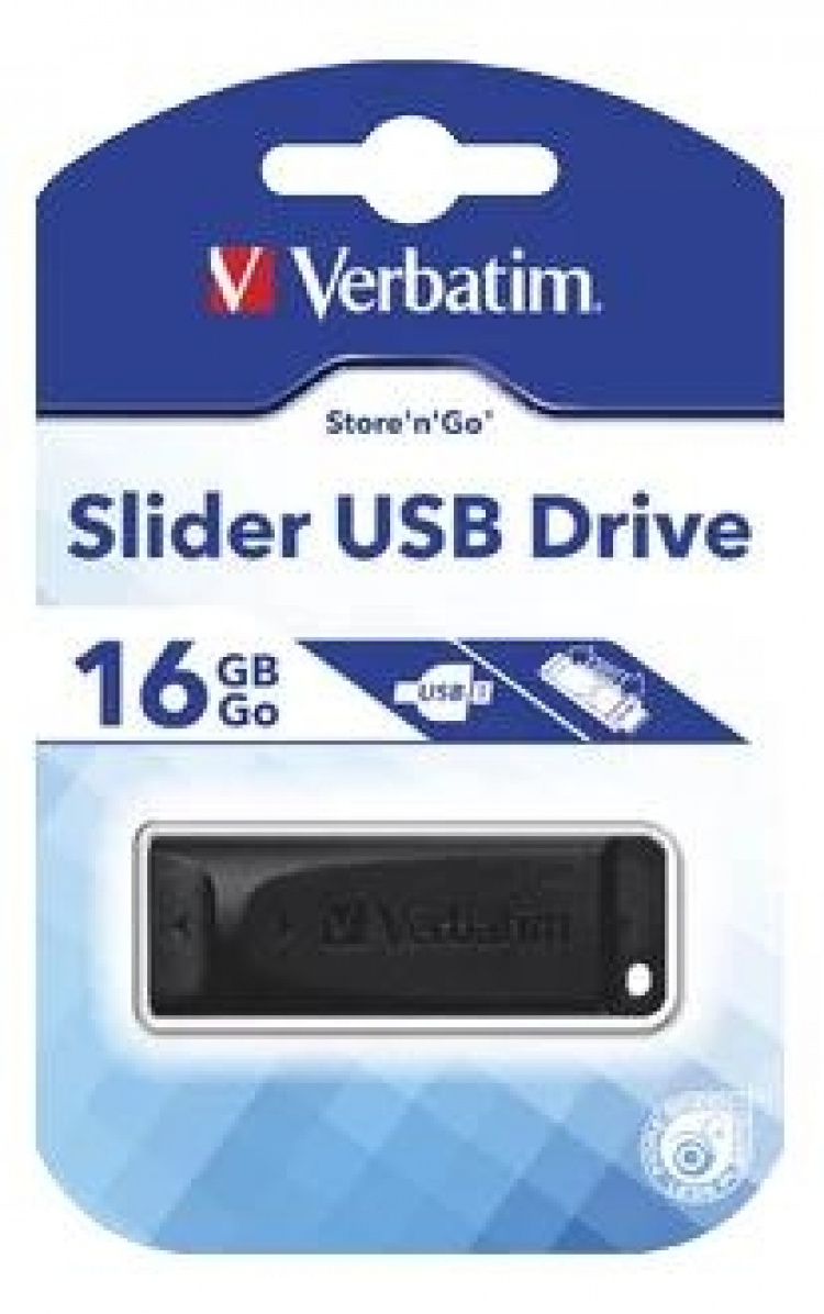 Verbatim slider USB-minne, 16GB, USB 2.0