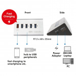 LogiLink USB 3.0-hub 4+1 fast charge