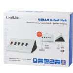 LogiLink USB 3.0-hub 4+1 fast charge
