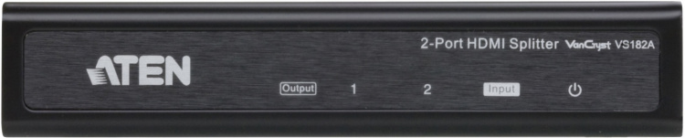 ATEN 2-ports HDMI-splitter, en till två skärmar, UHD, 1080p, 3D, sv