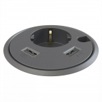 Powerdot - El, 2×USB-laddare, genomföringshål