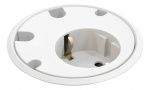 Powerdot Satellit PD10 - satellit, 1x CEE 7/4, fyra kabelhål, vit Powerdot Satellit PD10 - satellit, 1x CEE 7/4, fyra kabelhål, vit