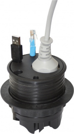 Powerdot Satellit PD11 - satellit, 1x CEE 7/4, höj/sänkbar, svart Powerdot Satellit PD11 - satellit, 1x CEE 7/4, höj/sänkbar, svart